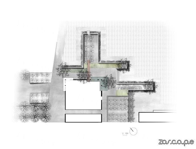 工作室景观与建筑设计景观总平面图