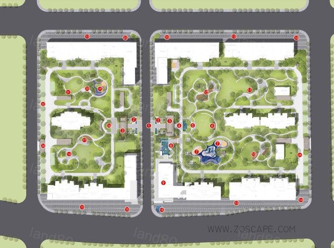 新古典主义+现代优雅高端社区景观概念方案设计文本