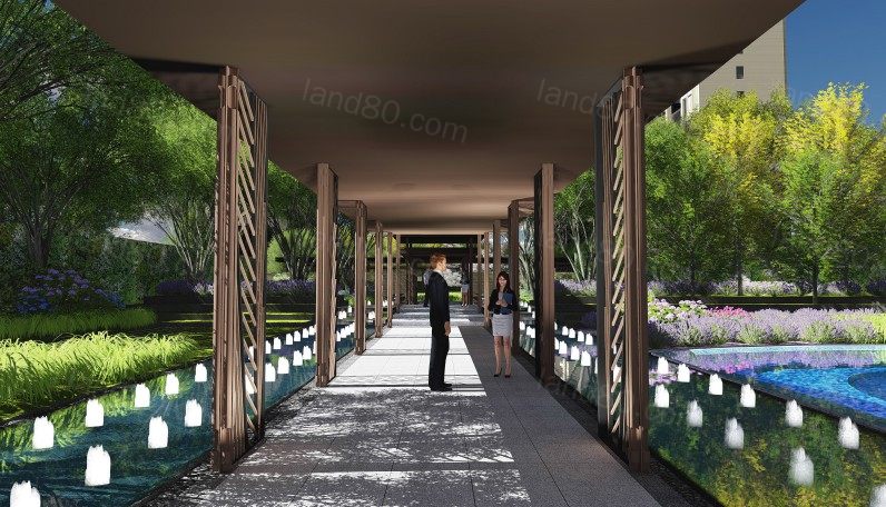 武汉某高端地产景观示范区+大区景观设计方案文本