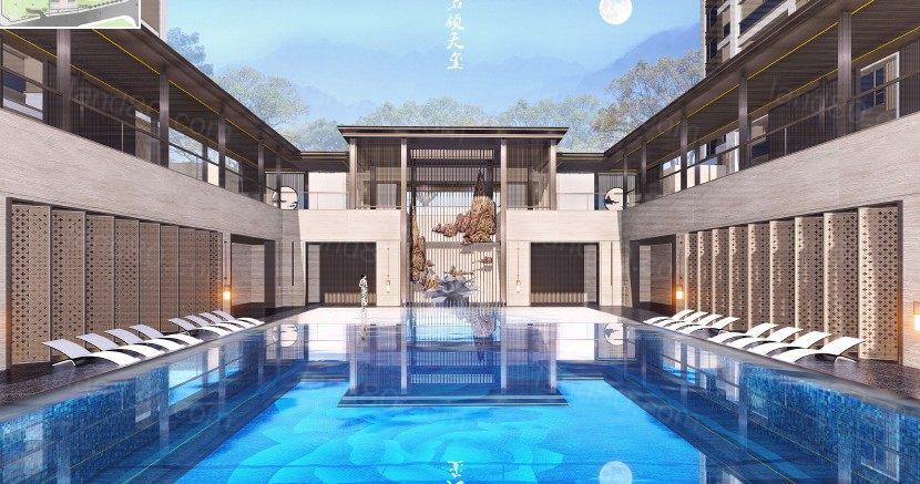 山水文化府邸-轻奢简约传统中式住宅区景观设计方案文本