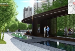 山水线条流畅曲线-现代中式保利某豪宅展示区示范区及大区景观设计方案文本 to 景观80+