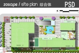 城市综合体景观分层平面图-商业综合体PSD平面图 to 景观80+