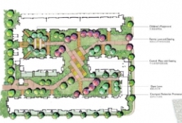 手绘风格杭州金渡花园环境景观设计方案文本下载 to 景观80+