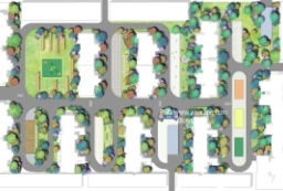 小清新风格居住区园林景观绿化设计PSD分层平面图源文件 to 景观80+