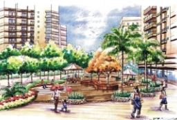 手绘风格浙江金都佳苑居住区景观设计方案文本下载 to 景观80+