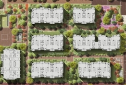 住宅大区景观总图PSD写实风格住宅区景观规划设计PSD平面图 to 景观80+