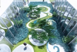菱形构图-曲线线条-高品质住宅展示区景观设计方案文本 to 景观80+