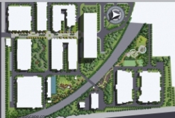 psd厂区-企业总部景观设计-办公大楼绿地景观设计总图 to 景观80+