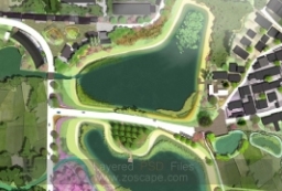 乡村田园景观-PSD彩色总平面图-新农村景观设计PSD彩平 to 景观80+