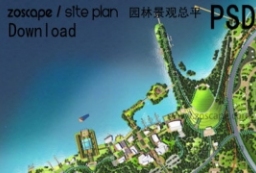 psd滨水滨江公园园林景观设计总平面图 to 景观80+