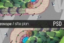 国外风格园林景观设计总平面图psd素材下载 to 景观80+