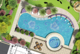 个人原创欧式别墅庭院-别墅泳池景观PSD平面图 to 景观80+