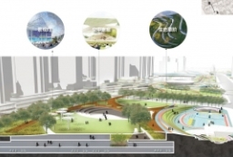 河道风貌整治+公园绿地建设+道路绿化景观-大型城市新区景观概念设计国际竞赛征集 to 景观80+