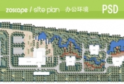 办公园区景观-生态规划psd总平面图下载 to 景观80+