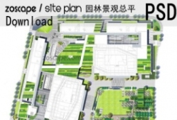 企事业单位-商业大厦广场-产业园园林景观设计总平面图 to 景观80+